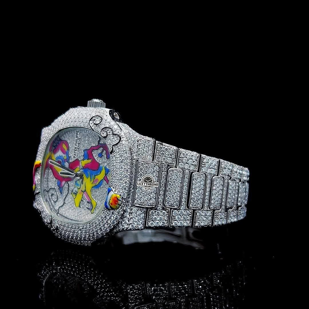 Top Quality Diamond Moissanite Watch | on Factory Price DEF Moissanite Diamond Iced Out Watch