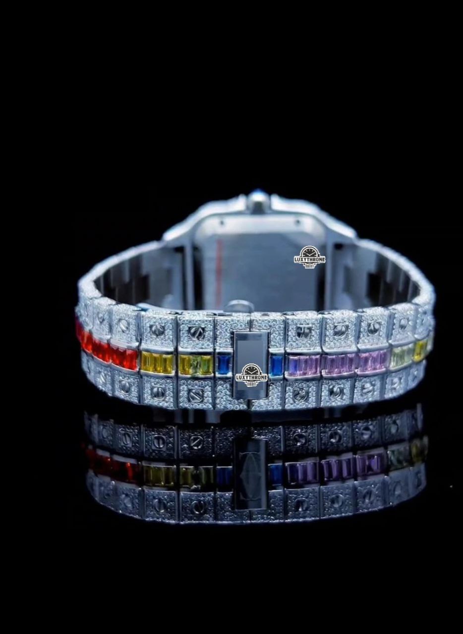 Moissanite Watch Fully Iced Out | Sleek Round Dial for Men & Women | Luxythrone