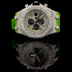 Parrot Silicon Strap Fully Face Dial Moissanite Diamond Watch