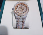Custom By Luxythrone Hip Hop Style | Two Tone lced Out | Moissanite Diamond Watch | Real Diamonds