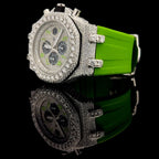 Parrot Silicon Strap Fully Face Dial Moissanite Diamond Watch