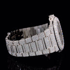 Silver Tone PP Nautilus Watch Studded | VVS Moissanite Diamond