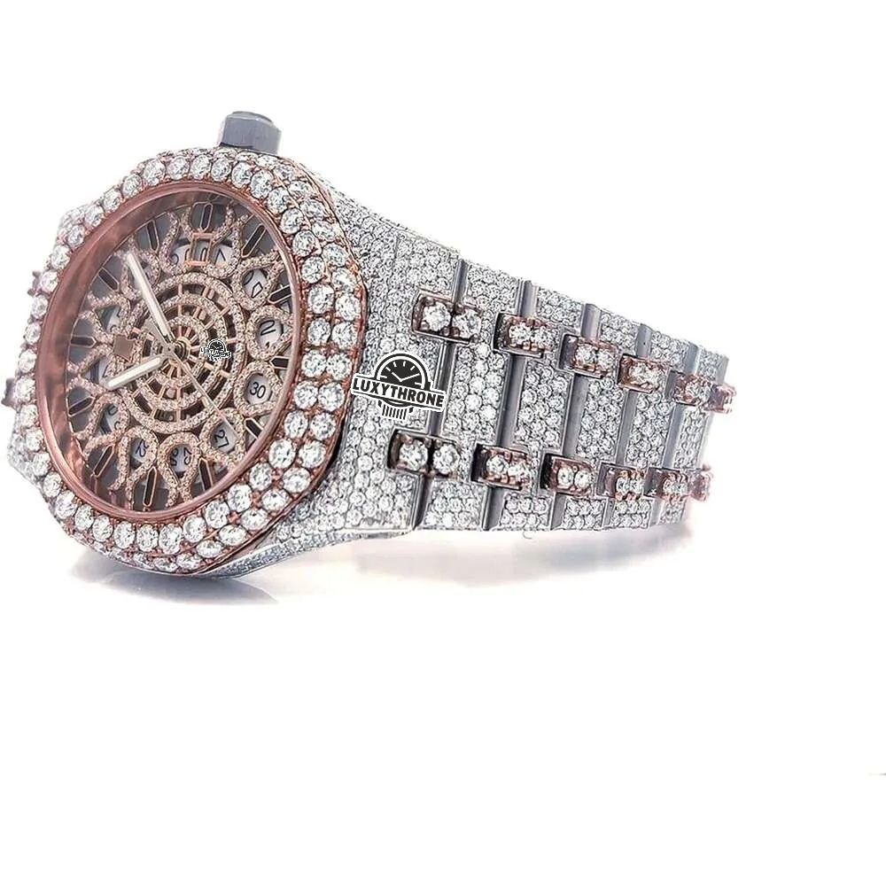 Custom By Luxythrone Hip Hop Style | Two Tone lced Out | Moissanite Diamond Watch | Real Diamonds