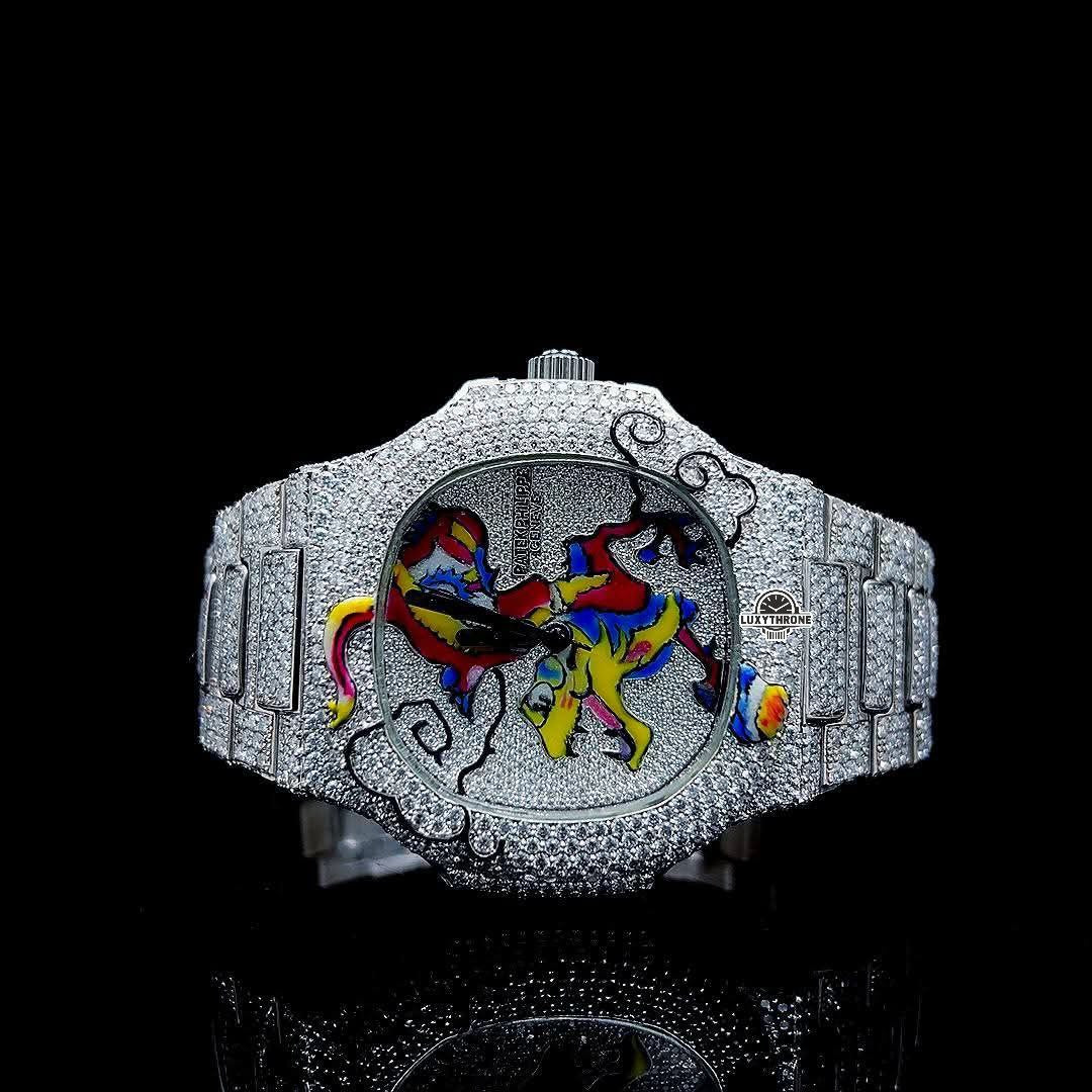 Top Quality Diamond Moissanite Watch | on Factory Price DEF Moissanite Diamond Iced Out Watch