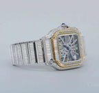 Diamond Skeleton Baguette |  Moissanite Diamond Studded | Stainless Steel Watch